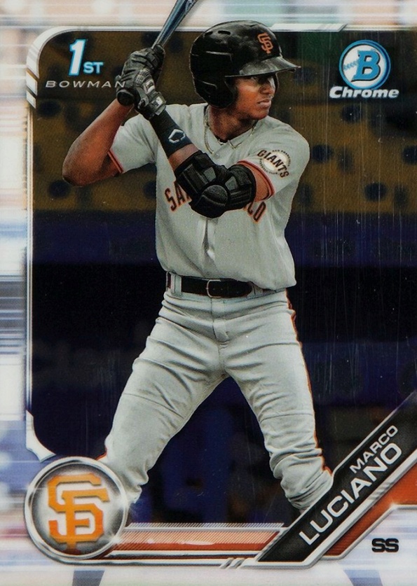 2019 Bowman Chrome Prospects Marco Luciano #BCP82 Baseball Card