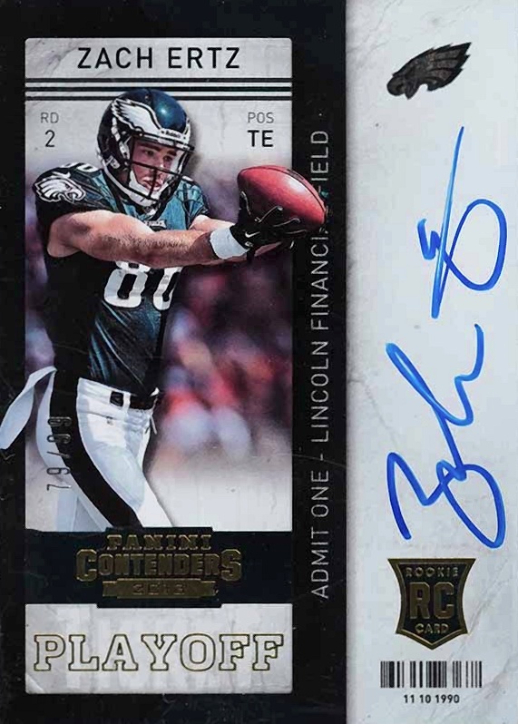 2013 Panini Contenders Zach Ertz #240 Football Card