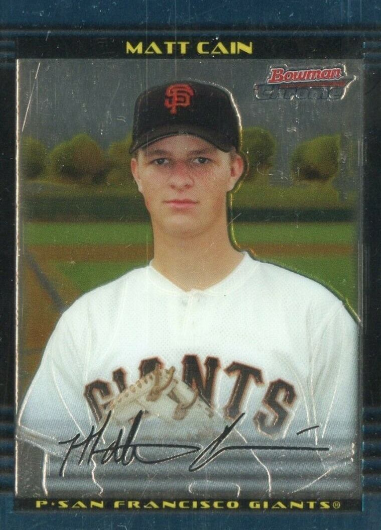 2002 Bowman Chrome Draft Picks Matt Cain #25 Baseball Card