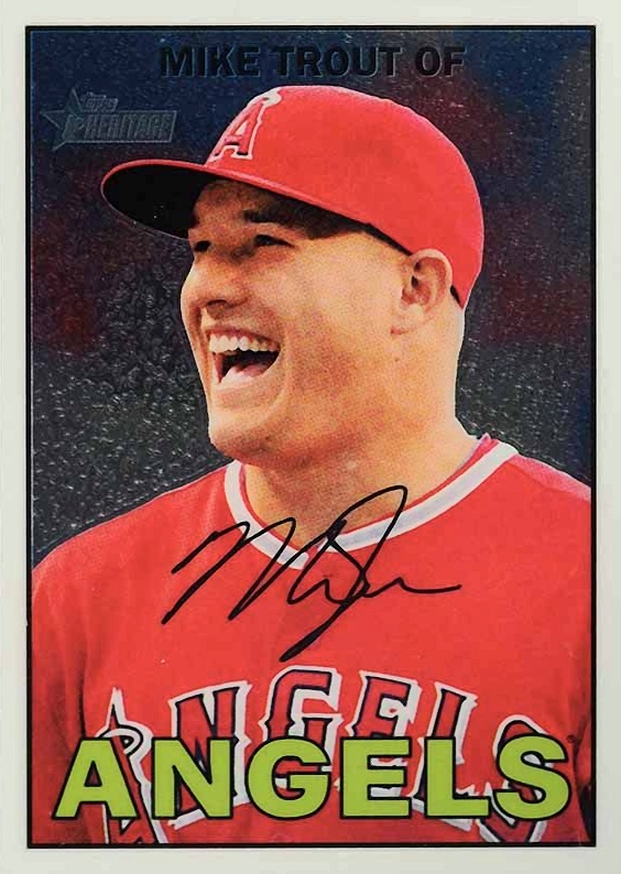 2016 Topps Heritage Mike Trout #500 Baseball Card