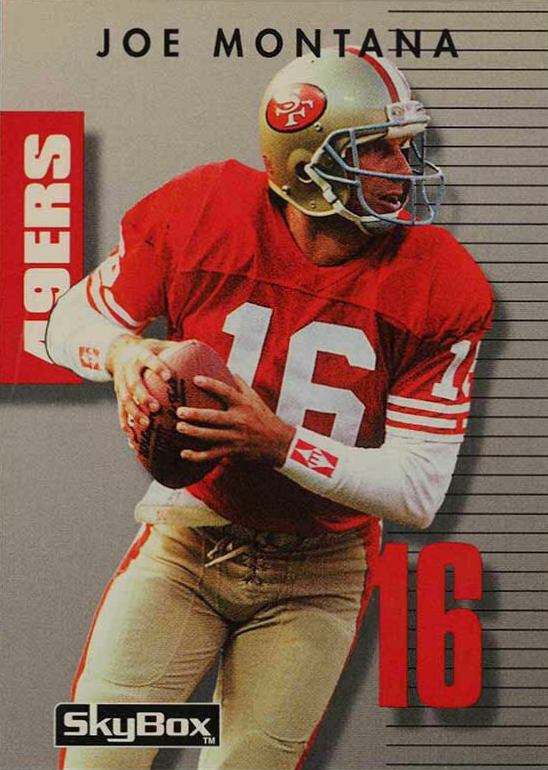 1992 Skybox Primetime Joe Montana #16 Football Card