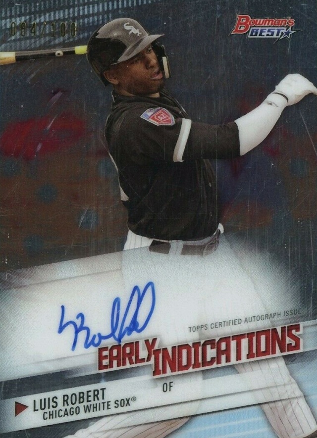 2018 Bowman's Best Early Indications Autograph Luis Robert #EIALR Baseball Card