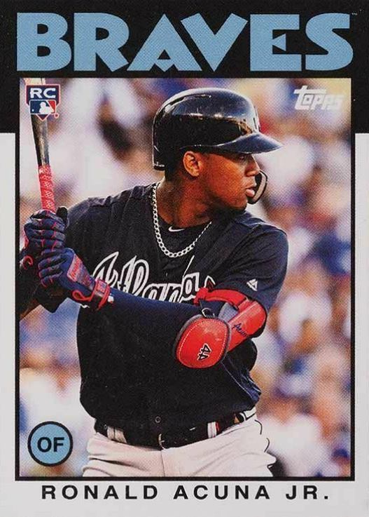 2018 Topps Throwback Thursday Ronald Acuna Jr. #202 Baseball Card