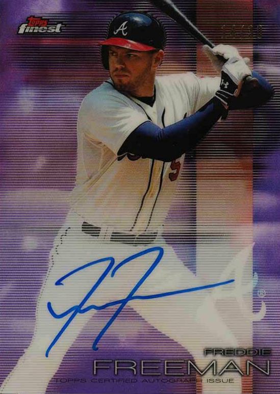 2016 Finest Autographs Freddie Freeman #FA-FF Baseball Card