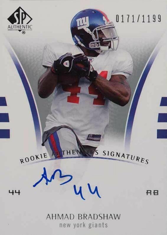 2007 SP Authentic Ahmad Bradshaw #202 Football Card