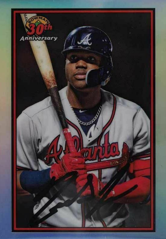 2019 Bowman 30th Anniversary Chrome Ronald Acuna Jr. #RAJ Baseball Card