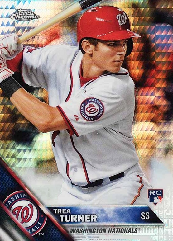 2016 Topps Chrome Trea Turner #32 Baseball Card