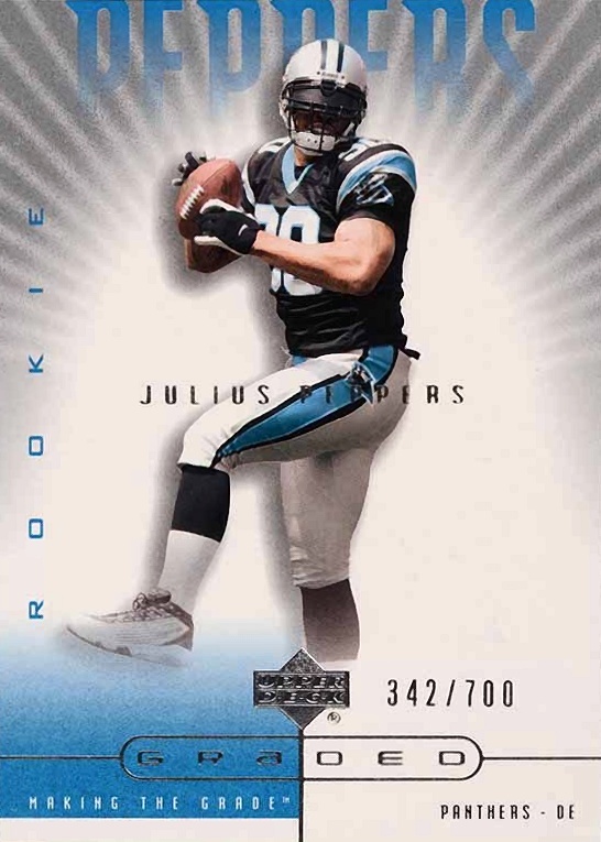 2002 Upper Deck Graded Julius Peppers #115 Football Card