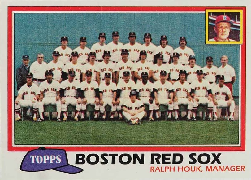 1981 Topps Team Checklist Sheet-Hand Cut Boston Red Sox Team #662 Baseball Card