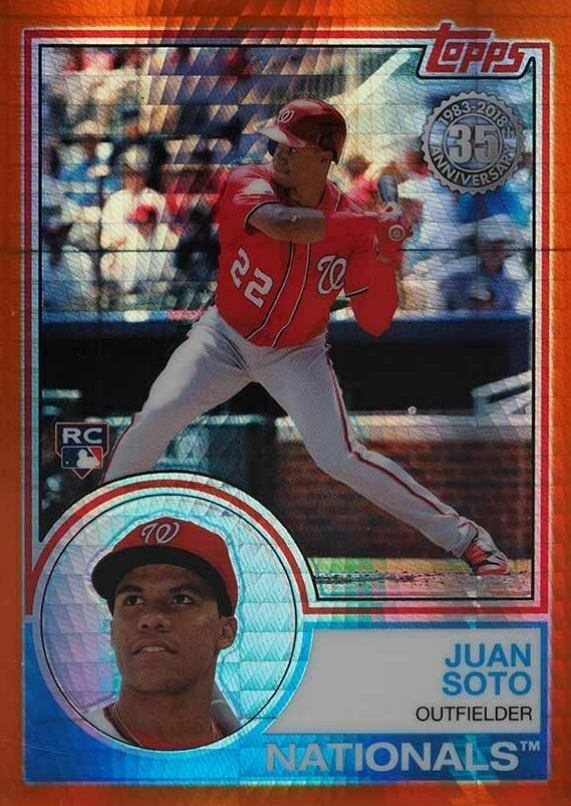 2018 Topps Silver Pack 1983 Chrome Promo Juan Soto #134 Baseball Card