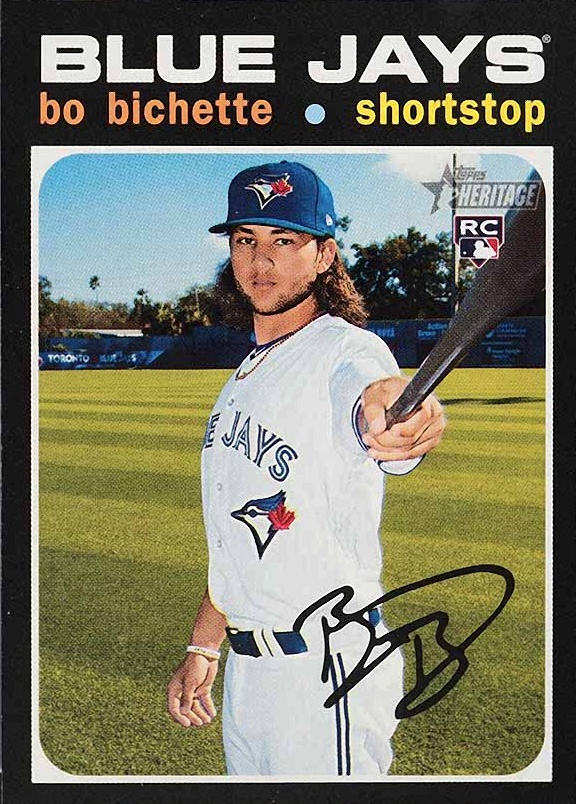 2020 Topps Heritage Bo Bichette #52 Baseball Card