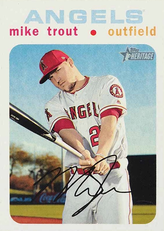 2020 Topps Heritage Mike Trout #466 Baseball Card