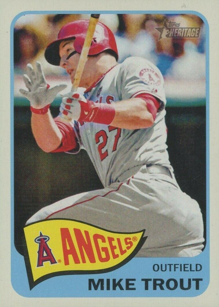 2014 Topps Heritage Chrome Mike Trout #250 Baseball Card