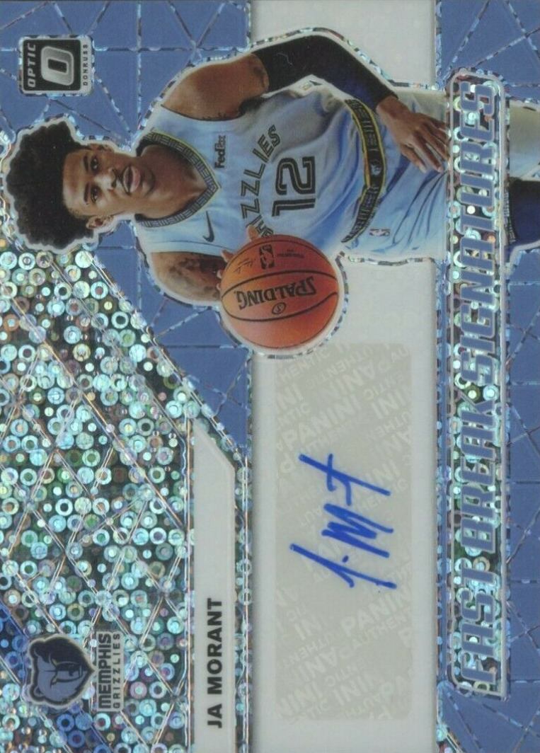 2019 Donruss Optic Fast Break Signatures Ja Morant #JMT Basketball Card