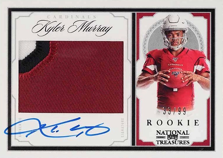 2019 Panini National Treasures Crossover Rookie Patch Autographs Kyler Murray #CRSKM Football Card