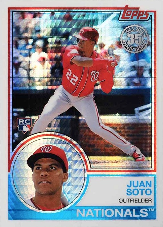 2018 Topps Silver Pack 1983 Chrome Promo Juan Soto #134 Baseball Card