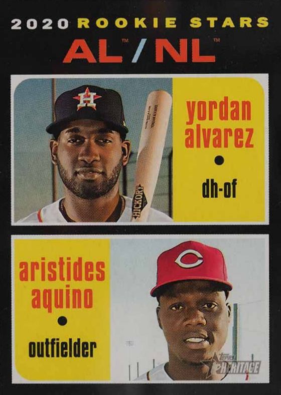 2020 Topps Heritage Aristides Aquino/Yordan Alvarez #54 Baseball Card