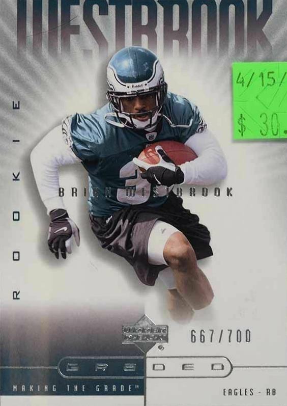 2002 Upper Deck Graded Brian Westbrook #111 Football Card