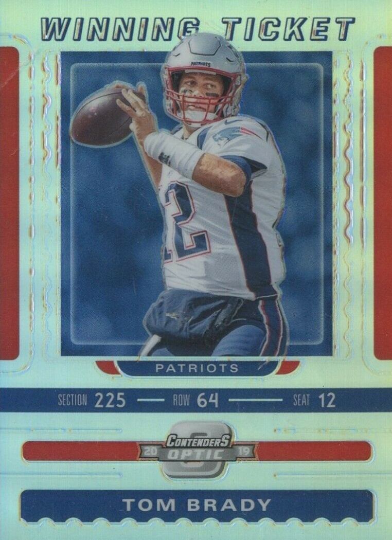 2019 Panini Contenders Optic Winning Ticket Tom Brady #TB Football Card