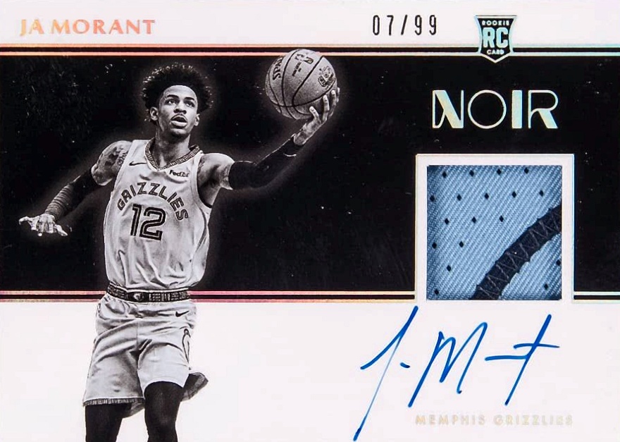 2019 Panini Noir Ja Morant #314 Basketball Card