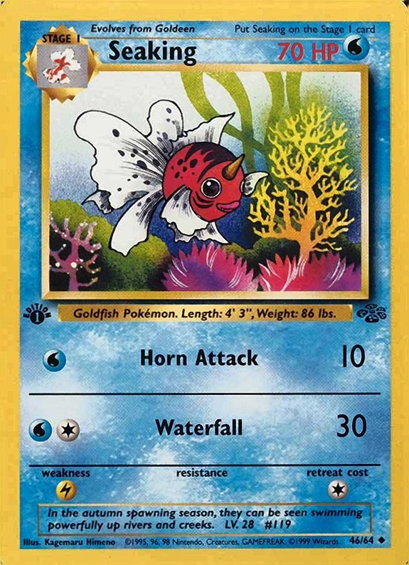 1999 Pokemon Jungle Seaking #46 TCG Card