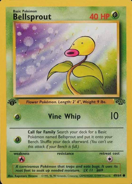 1999 Pokemon Jungle Bellsprout #49 TCG Card