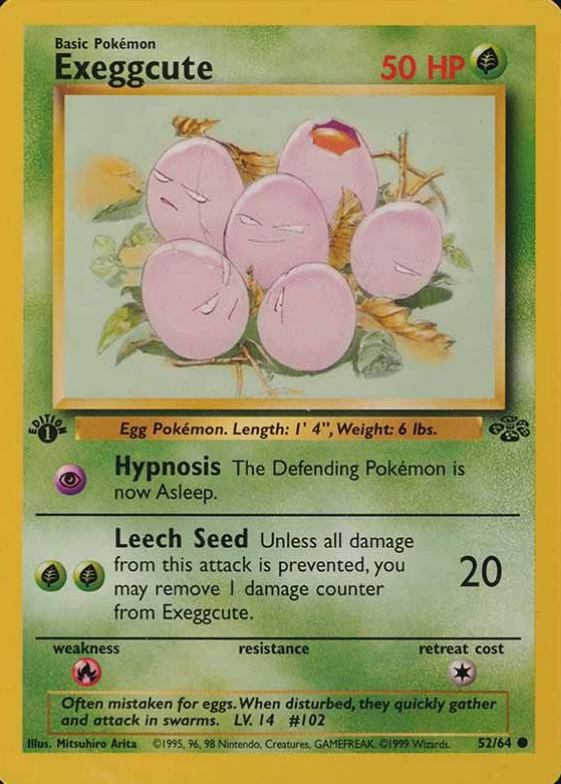 1999 Pokemon Jungle Exeggcute #52 TCG Card