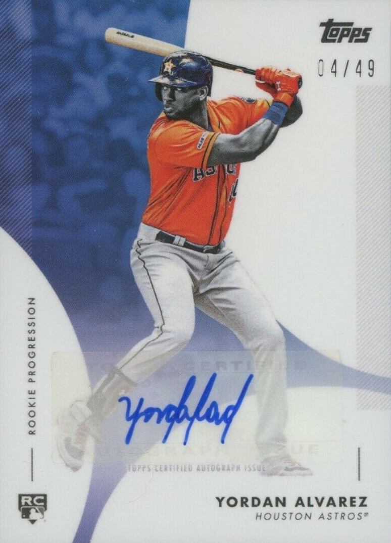 2020 Topps on Demand MLB Rookie Progression Yordan Alvarez #1B-A Baseball Card