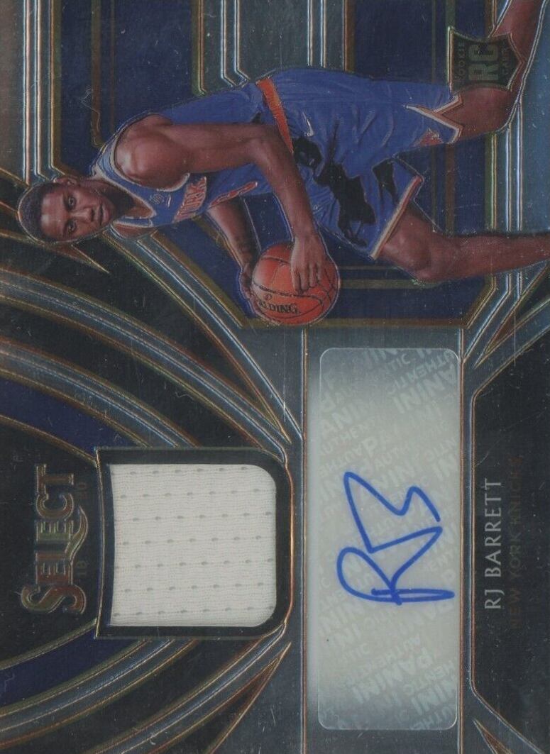 2019 Select Rookie Jersey Autographs RJ Barrett #RJB Basketball Card