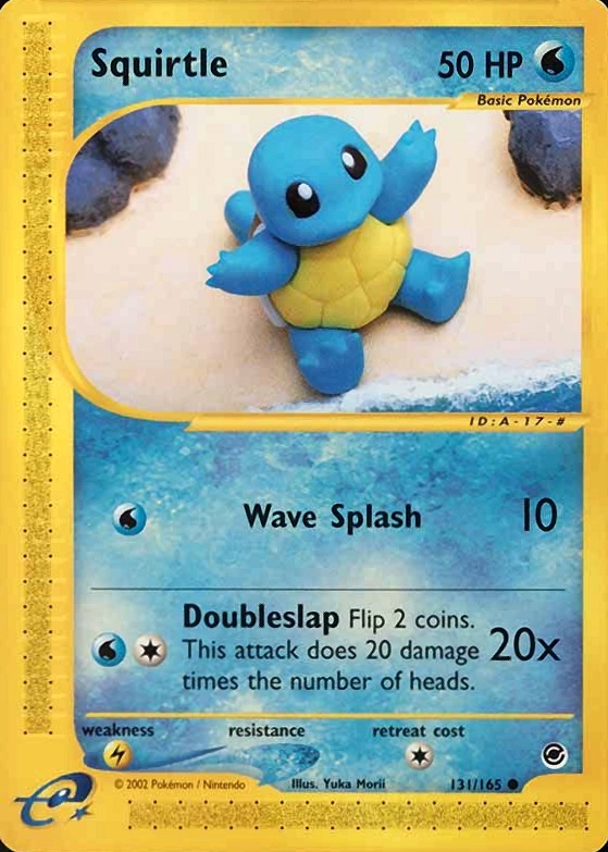 2002 Pokemon Expedition Squirtle #131 TCG Card