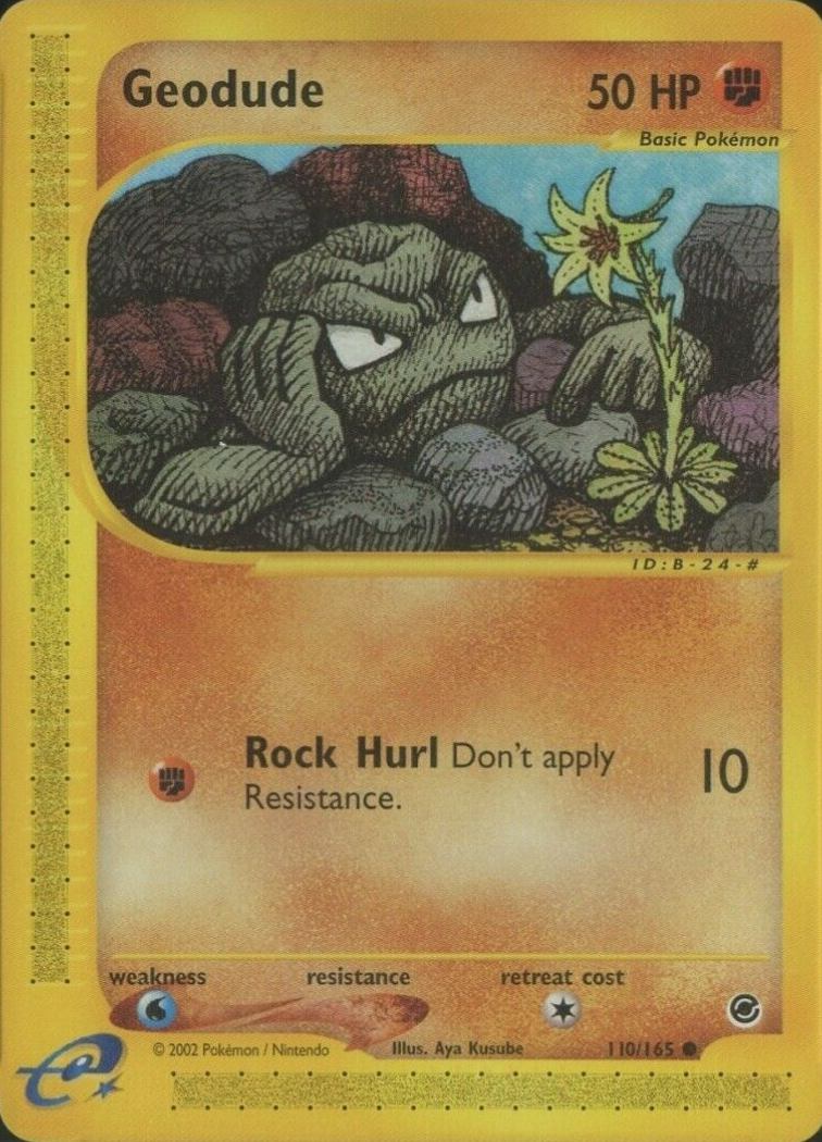 2002 Pokemon Expedition Geodude #110 TCG Card