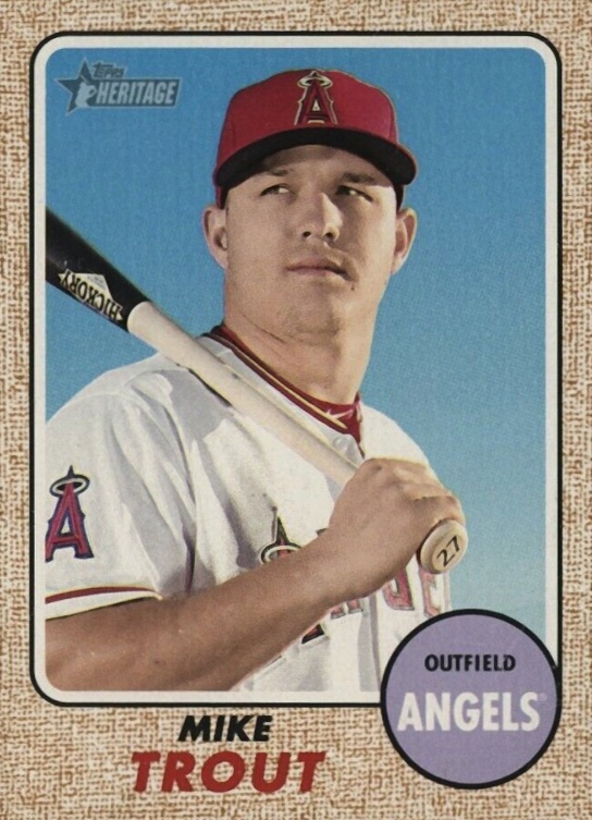 2017 Topps Heritage  Mike Trout #450 Baseball Card