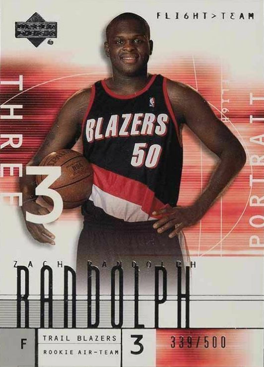 2001 Upper Deck Flight Team Zach Randolph #113 Basketball Card