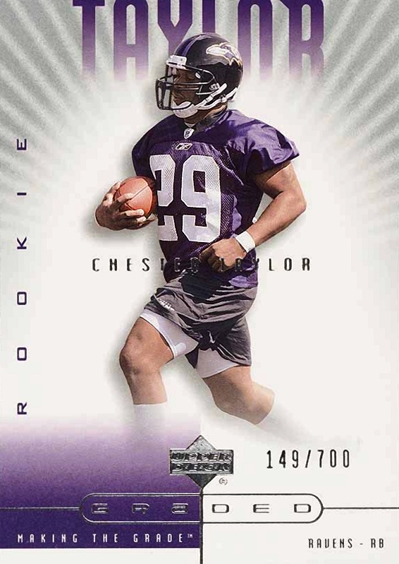 2002 Upper Deck Graded Chester Taylor #97 Football Card