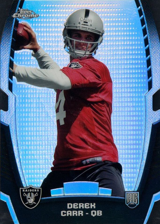 2014 Topps Chrome Rookie Die-Cuts Derek Carr #DC Football Card