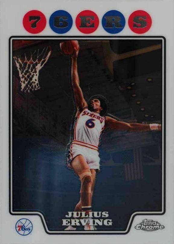 2008 Topps Chrome Julius Erving #180 Basketball Card