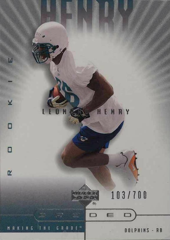 2002 Upper Deck Graded Leonard Henry #104 Football Card