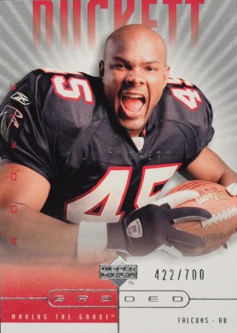 2002 Upper Deck Graded T.J. Duckett #124 Football Card