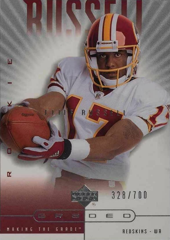 2002 Upper Deck Graded Cliff Russell #150 Football Card