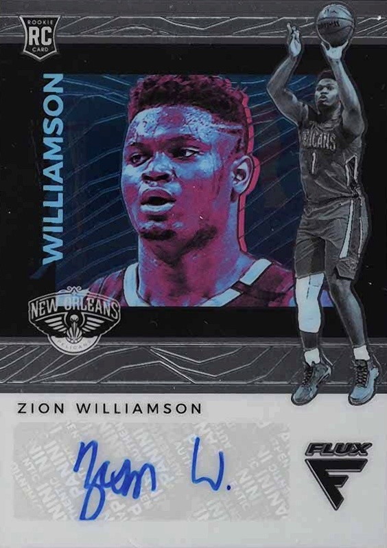 2019 Panini Chronicles Flux Rookie Autograph Zion Williamson #FRZWL Basketball Card