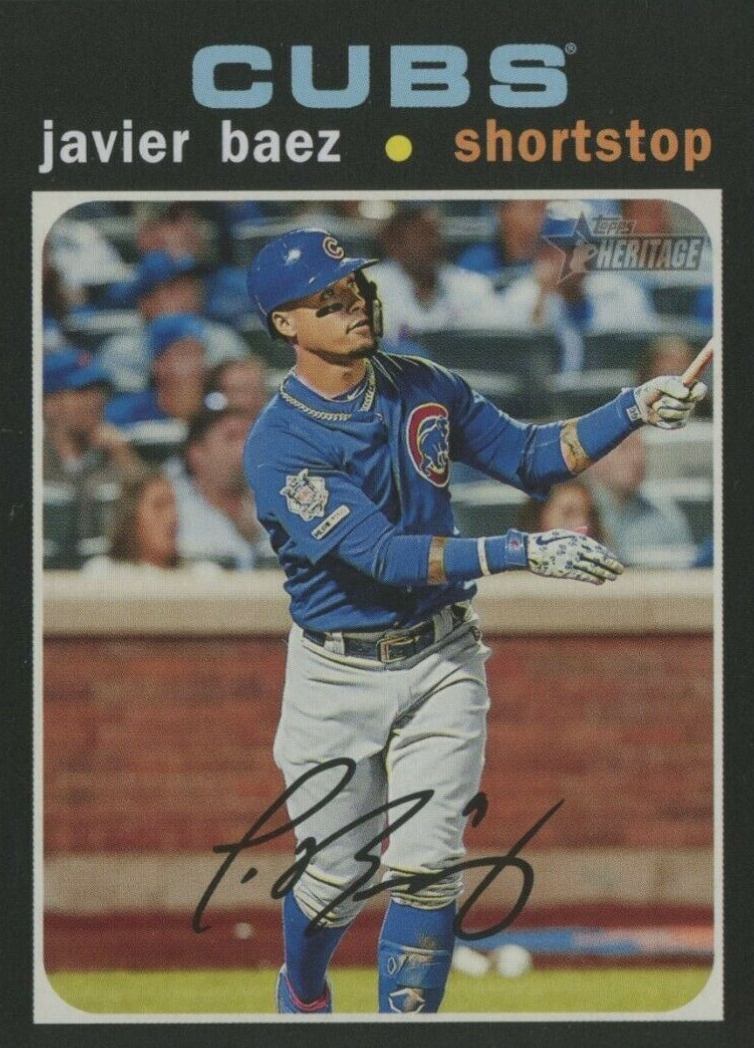 2020 Topps Heritage Javier Baez #142 Baseball Card