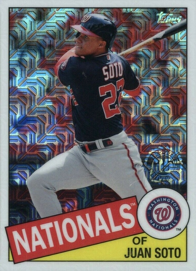 2020 Topps Silver Pack 1985 Chrome Promo Juan Soto #43 Baseball Card