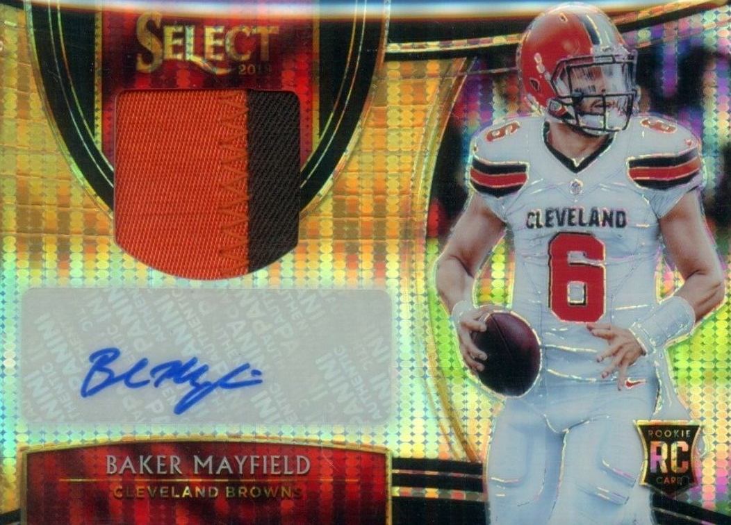 2018 Panini Select Rookie Signature Memorabilia Prizm  Baker Mayfield #RM-BM Football Card