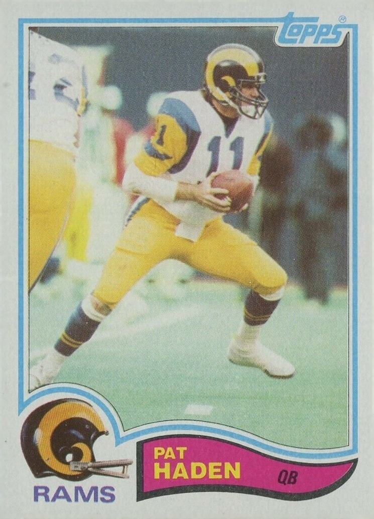 1982 Topps Pat Haden #377 Football Card