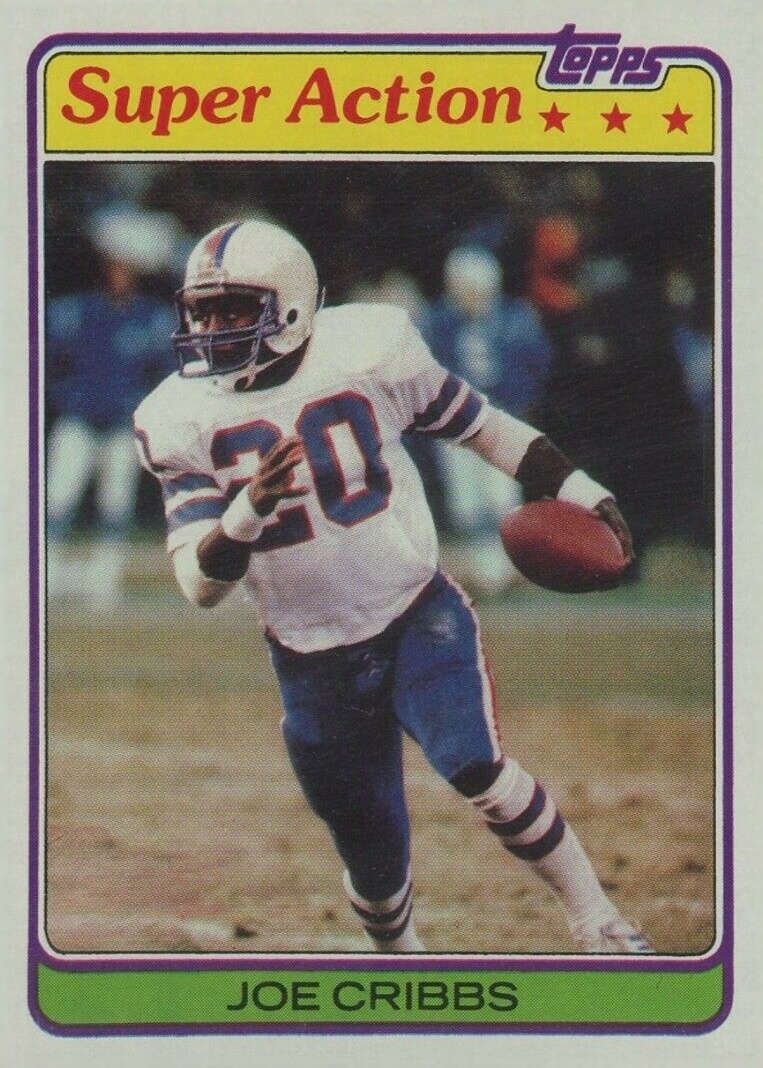 1981 Topps Joe Cribbs #103 Football Card