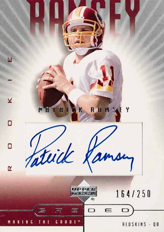 2002 Upper Deck Graded Patrick Ramsey #190 Football Card