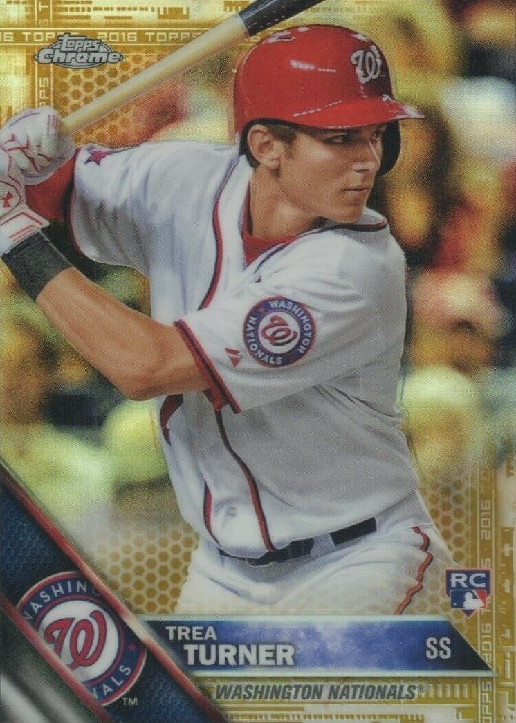 2016 Topps Chrome Trea Turner #32 Baseball Card