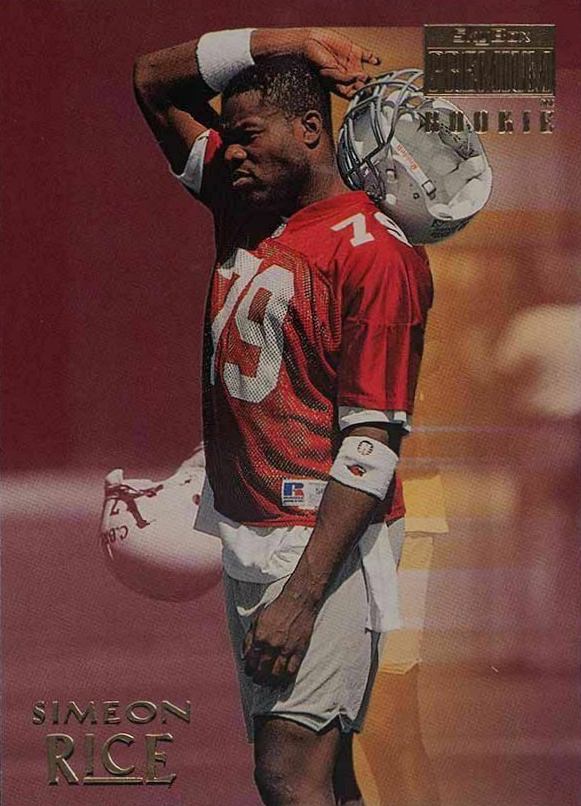 1996 Skybox Premium  Simeon Rice #222 Football Card