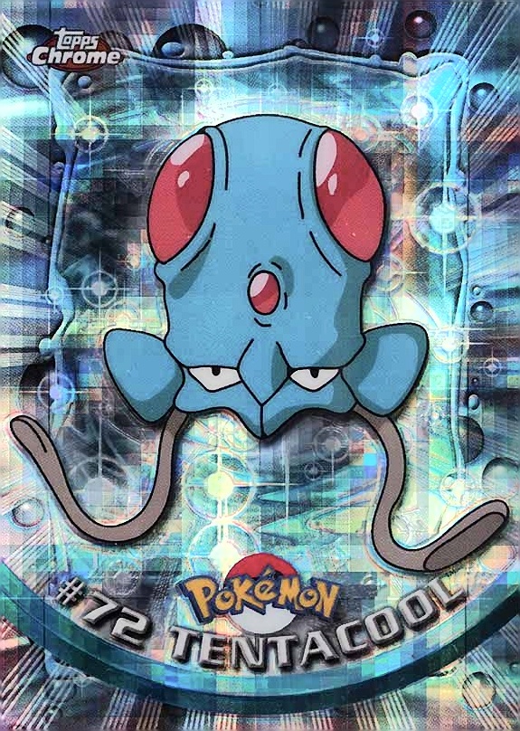 2000 Topps Chrome Pokemon T.V. Tentacool #72 TCG Card