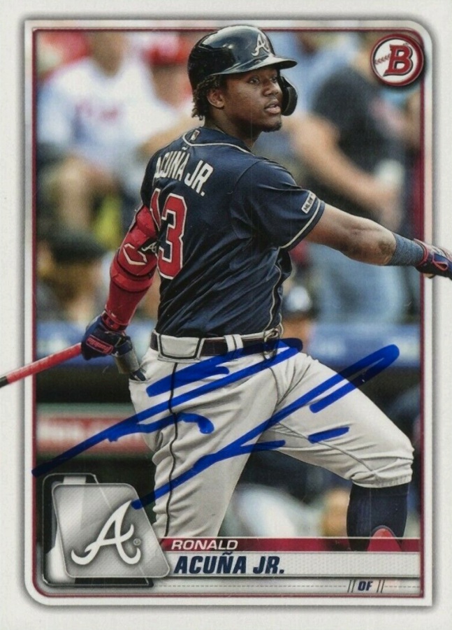 2020 Bowman Ronald Acuna Jr. #27 Baseball Card